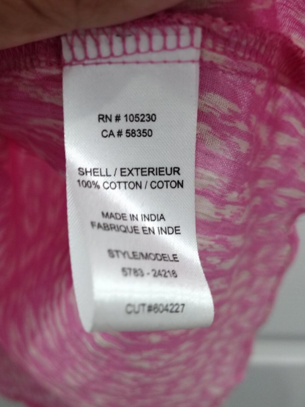 Soft Joie Pink Print Cami Top Medium 100% Cotton Adjustable Straps Summer - Picture 5 of 7